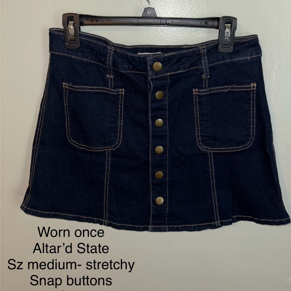 Altar’d State Jean Skirt